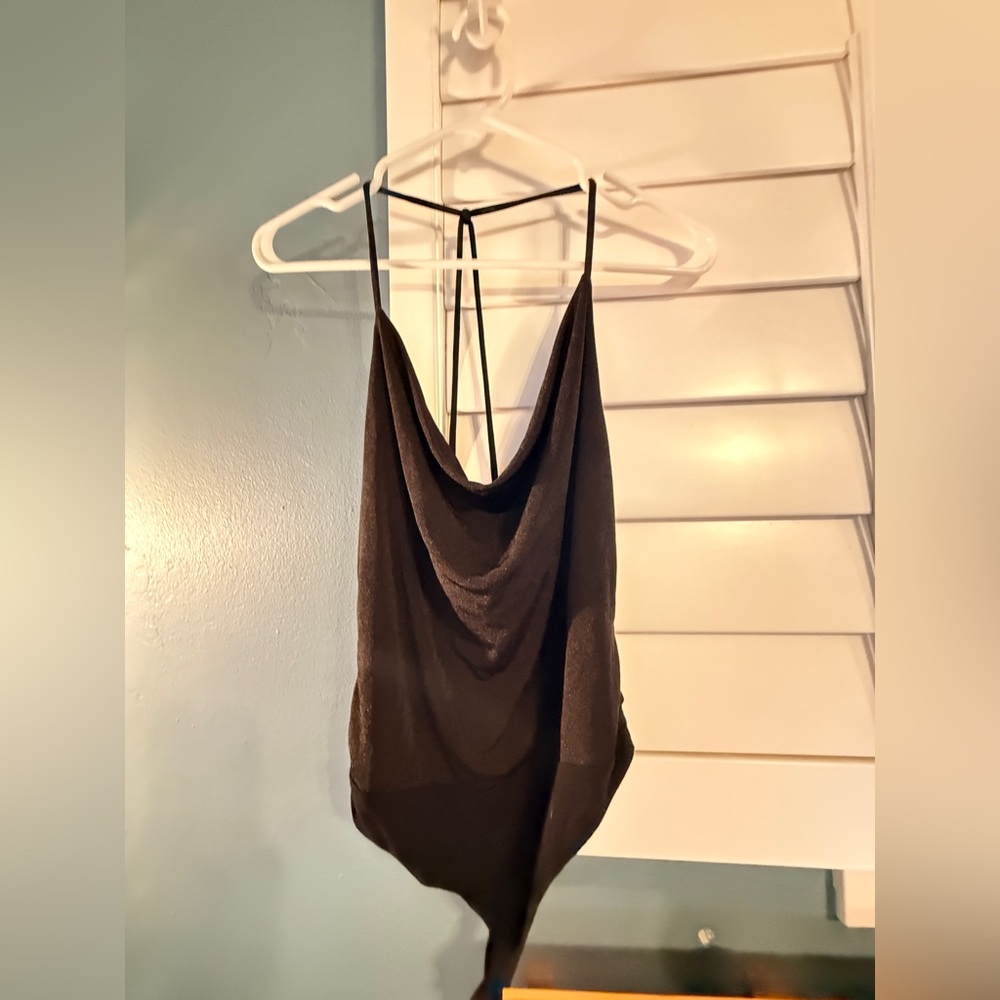 Lulu's Black Strappy Bodysuit